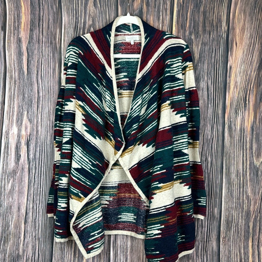 Lucky Brand Western Print Cardigan